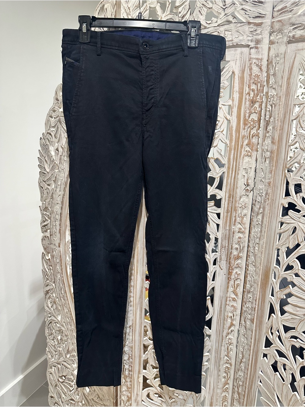 Diesel Slim Chino in Black